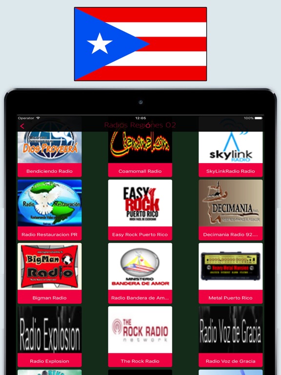 Radio Puerto Rico FM / Radios Stations Online Live iPad screenshot 4 - Music app