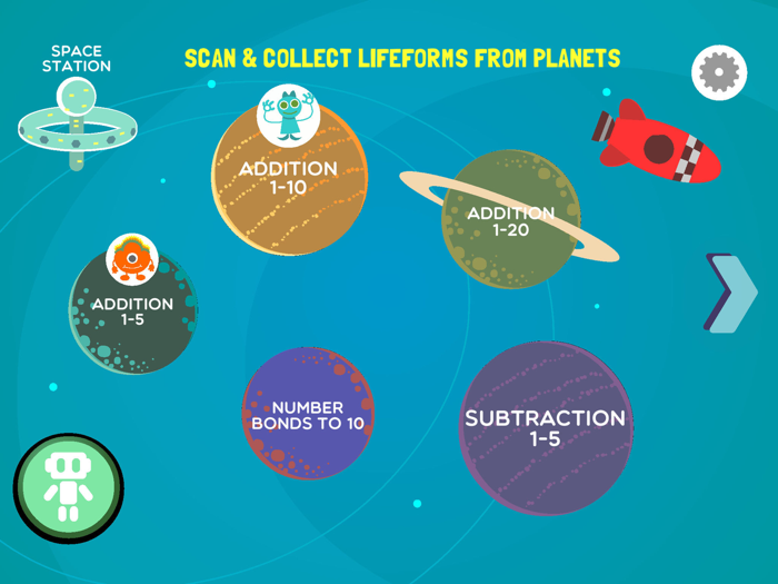 Robo Math Number Line Galaxy