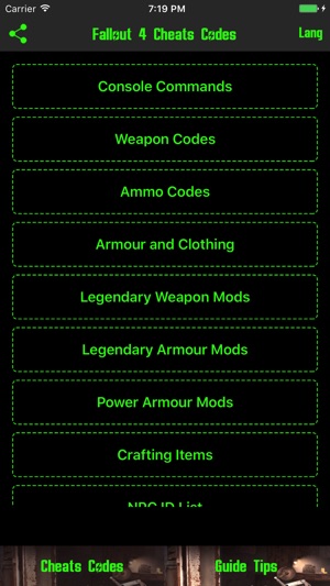 Cheats & Guide for Fallout 4