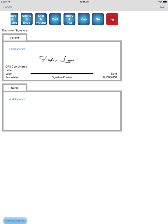 Alora SN Note iPad screenshot 3 - Medical app