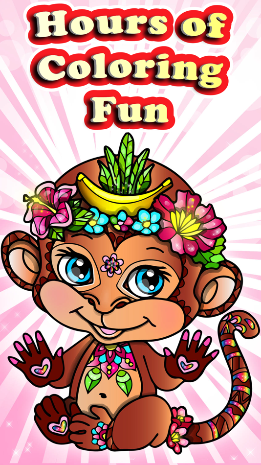 Nature Coloring Books Monkey Lion Pages for Adults - 9.0 - (iOS)