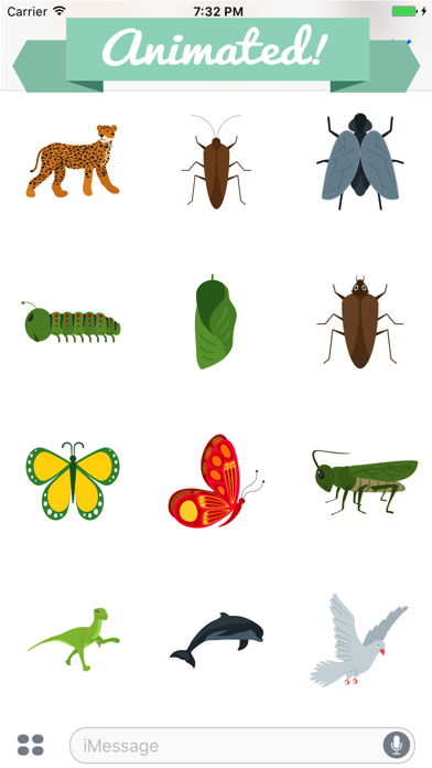Screenshot #2 pour Animated Animal Stickers