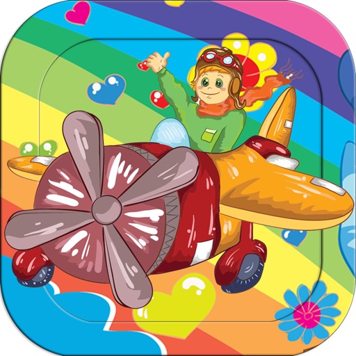 Painting Games for Kids - Aeroplane Coloring Pages