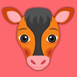 Orange Black Cow Mascot Stickers