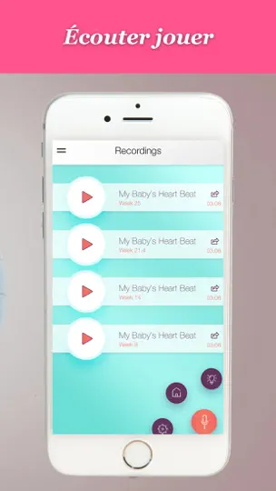 Capture d'écran de Mes Battements De Grossesse - Auditeur Prénatal sur iPhone 2