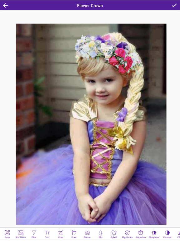 Wedding Flower Crown Hairstyle Photo Editor iPad screenshot