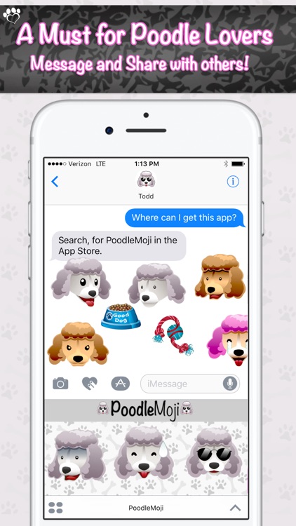 PoodleMoji - Poodle Lovers Emojis and Stickers screenshot-3