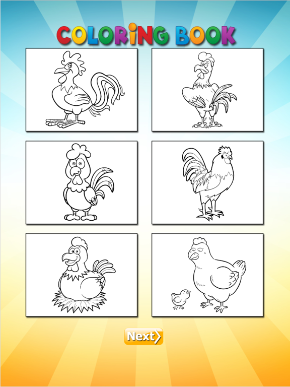 Turkey & Chicken Evolution - Coloring book for me iPad screenshot