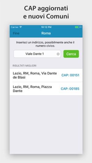 codice cap prefisso access