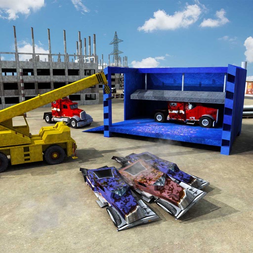 Monster Truck Crusher Crane Driving Simulator 3D icon