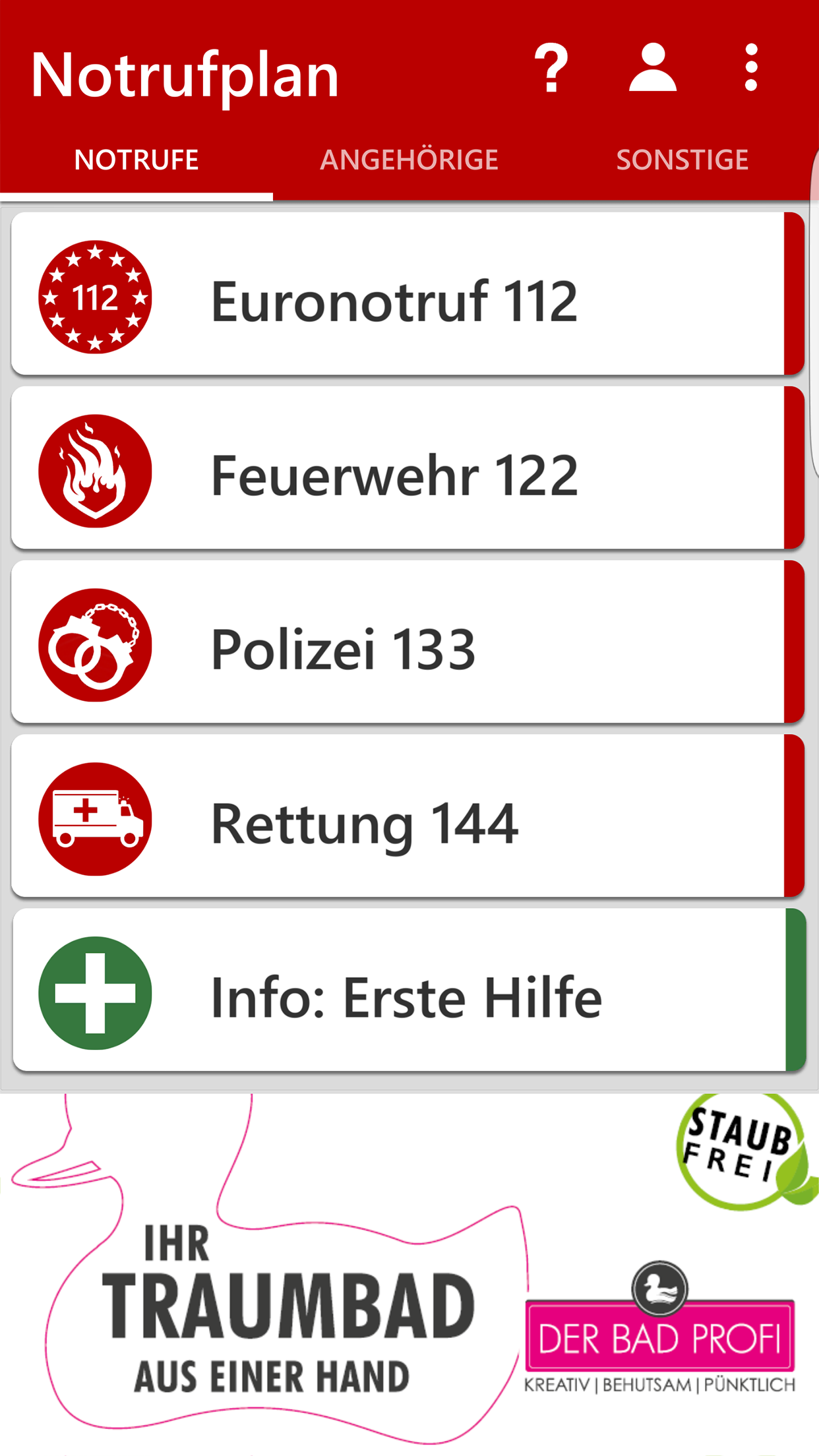 Notrufplan screenshot 5