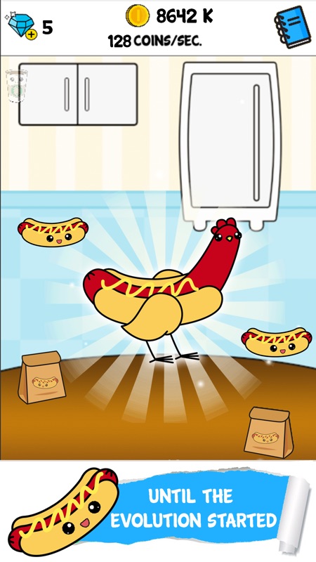 Hotdog Evolution - Food Clicker Kawaii Game screenshot 3