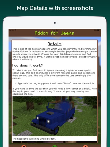 AddOn for Jeeps for Minecraft PEのおすすめ画像2