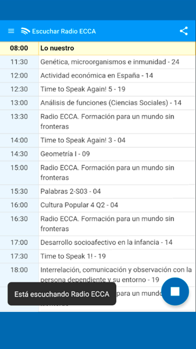 Radio ECCA screenshot 2