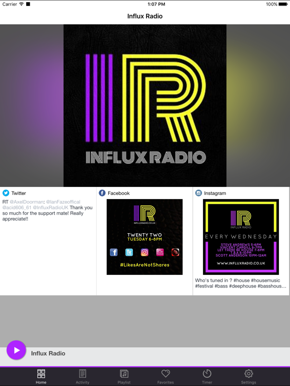 Screenshot #4 pour Influx Radio App