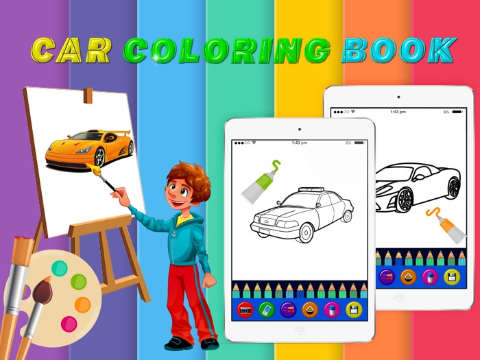 HandPaint Cars - Cars coloring book for toddlers