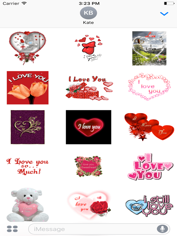 Screenshot #4 pour Animated Love & Kiss Stickers