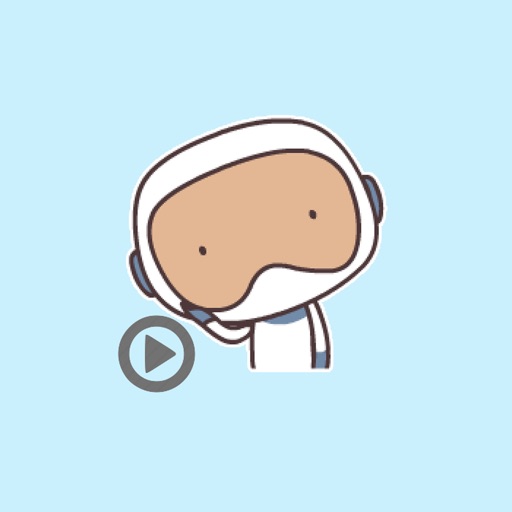 Mr Astronaut animated stickers pack icon