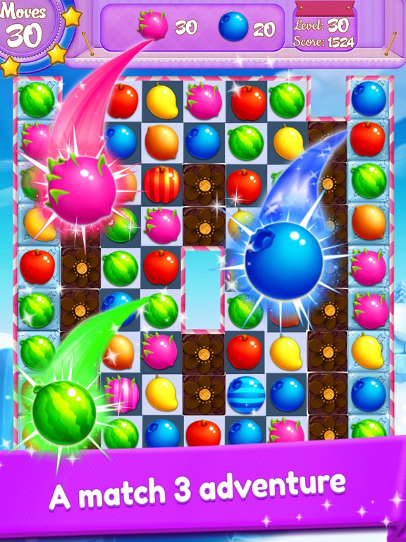 Screenshot #4 pour Candy Fruit Match 3