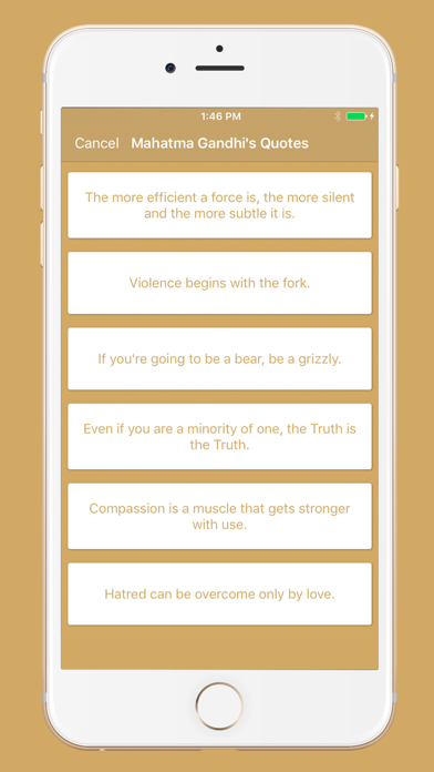 Screenshot #2 pour Mahatma Gandhi's Quotes