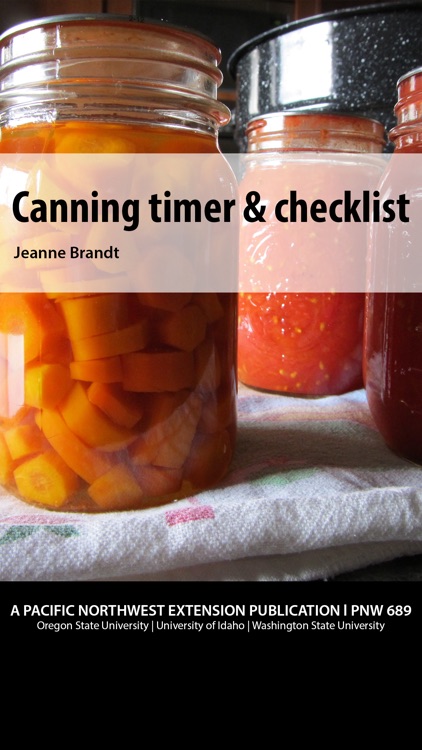 Canning timer & checklist