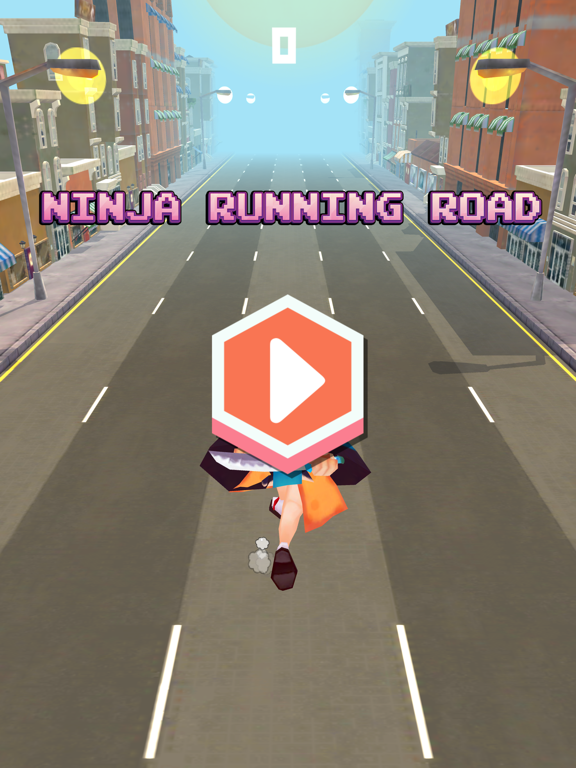 ninja running road iPad screenshot