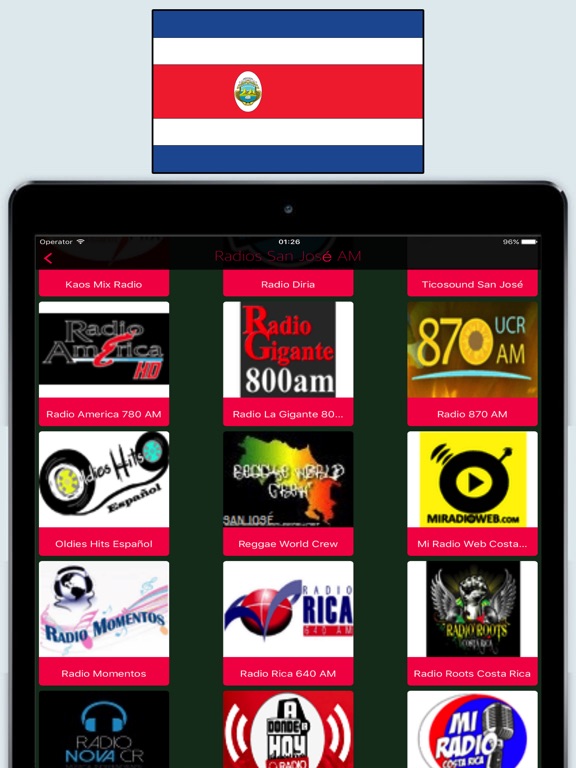 Radio Costa Rica FM / Radios Stations Online Live iPad screenshot 3 - Music app