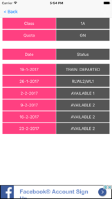 PNR Status & Train Enquiry screenshot