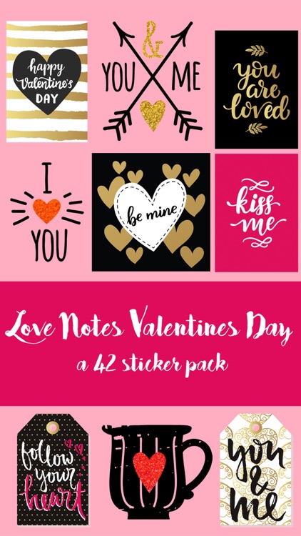Love Notes Valentines Day Sticker Pack