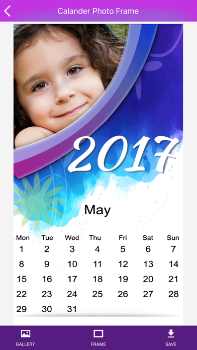 Screenshot #2 pour Calendar Photo Frames 2017