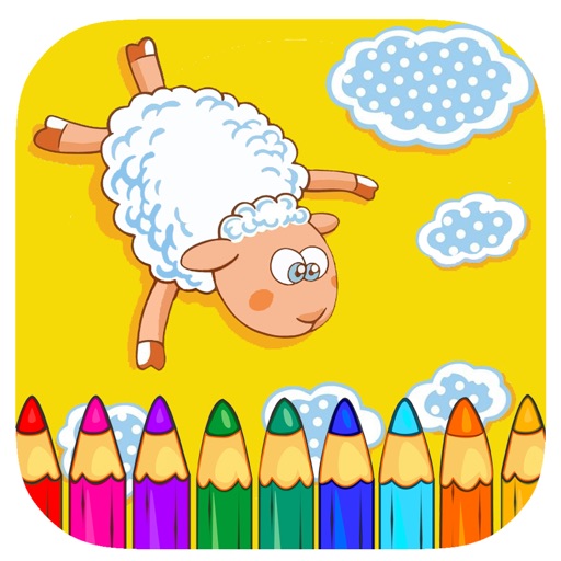 Toddlers Coloring Sheep Game Free Education Icon