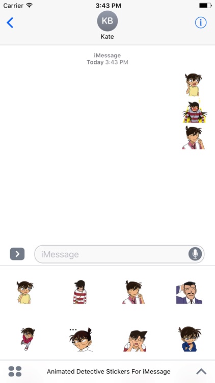 Animated Detective Conan Stickers For iMessage