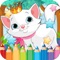 cat drawing coloring book is an educational game for stimulating creativity of toddlers and preschoolers