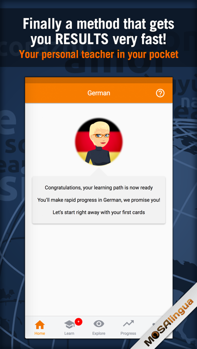 Learn German with MosaLingua Screenshot 1