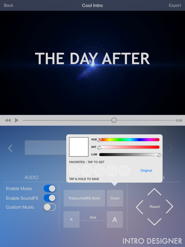 ‎Intro Designer Lite - Create Intros for iMovie Capture d'écran