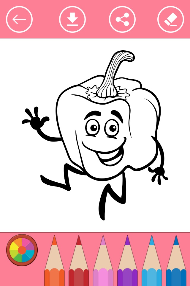 Vegetable Coloring Book for Kids: Learn to color screenshot 2