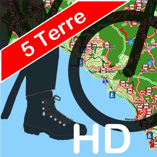 Trails of Cinque Terre - GPS and Maps for Hiking icon