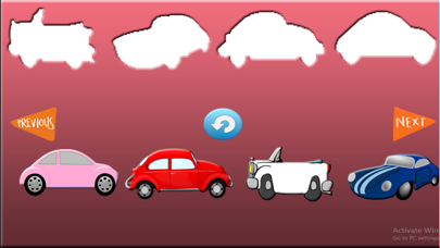 Fun Filled Learning Kids Car Shapes Stencil Puzzle iPhone screenshot