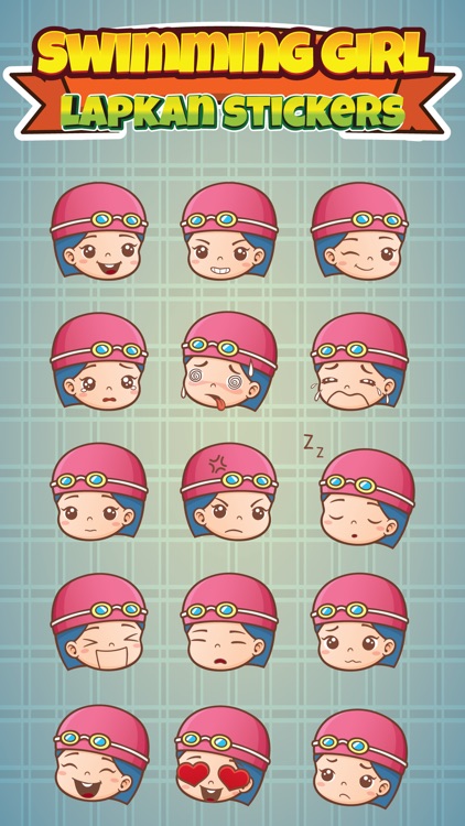 Sticker Me Swimming Girl