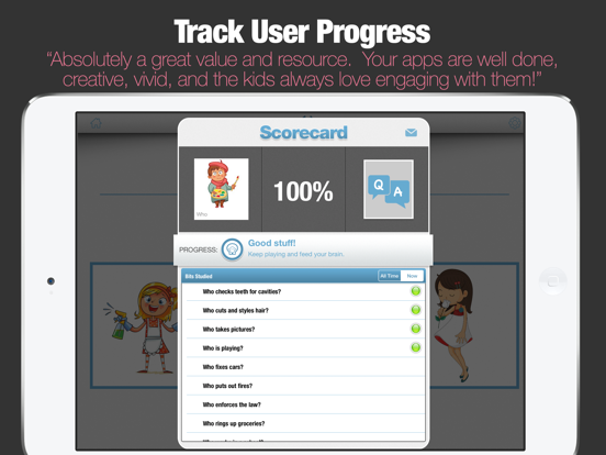 WH Questions Preschool Speech and Language Therapy iPad screenshot 5 - Education app