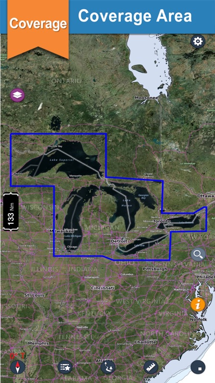 US Great Lakes Nautical Chart Map GPS for Boaters