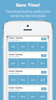 spelling bee lists 1000+ spelling tests grade 1-12 iphone screenshot 2