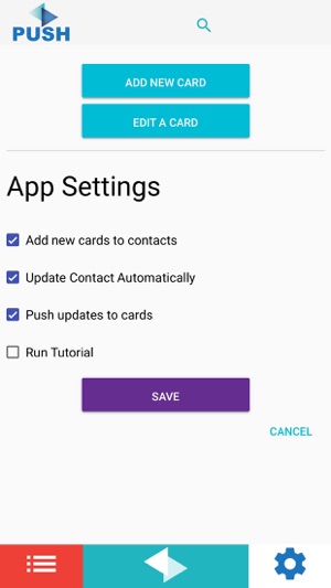 Push Cardz Business Cards Screenshot