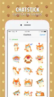 cute cat stickers for imessage iphone screenshot 1