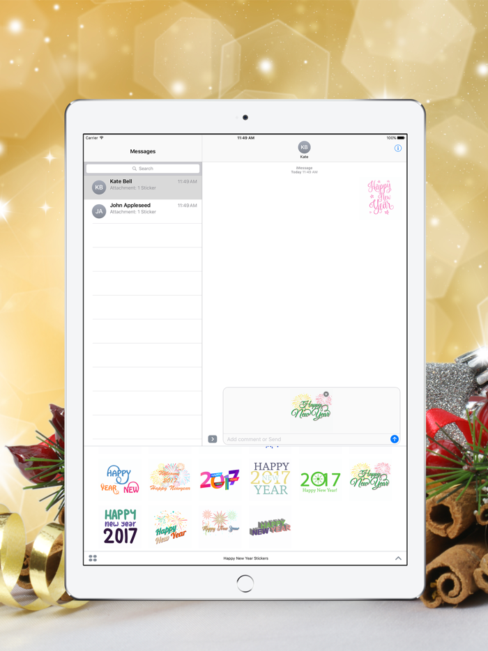 New Year Stickers for 2018