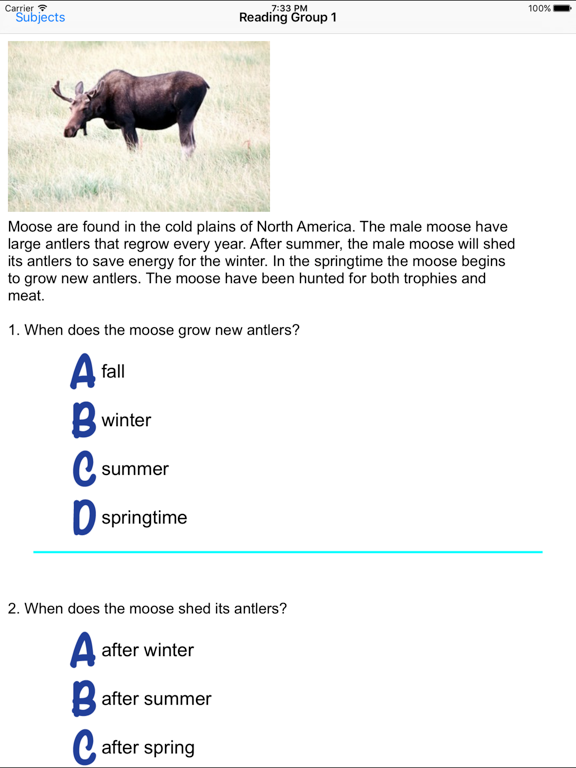 Screenshot #4 for Reading Comprehension Grades 2-3