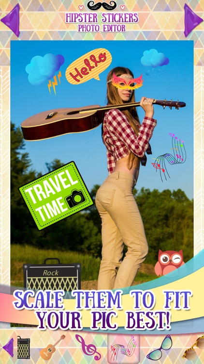 Hipster Stickers for Pictures