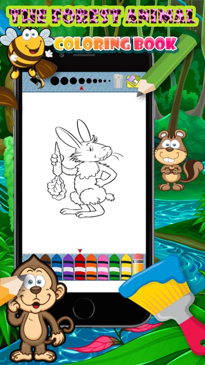 Forest Animal pait coloring pages for girls & boys screenshot-3