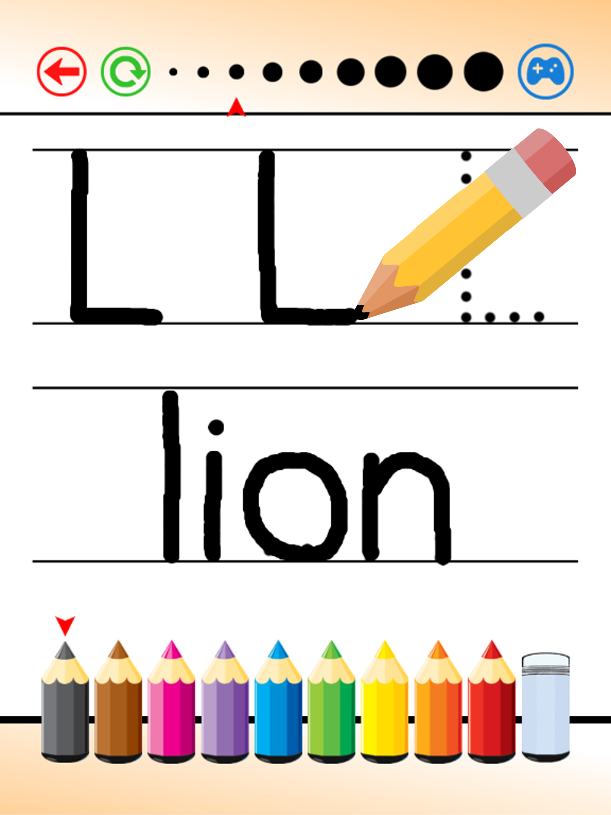Writing Words, Letters A to Z and Coloring Book