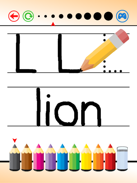Writing Words, Letters A to Z and Coloring Book iPad screenshot